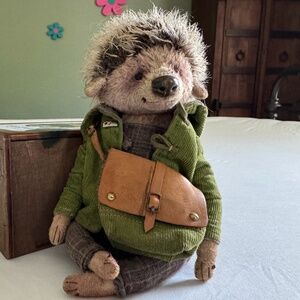 Hedgehog teddy OOAK Handmade ArtNataliStudio